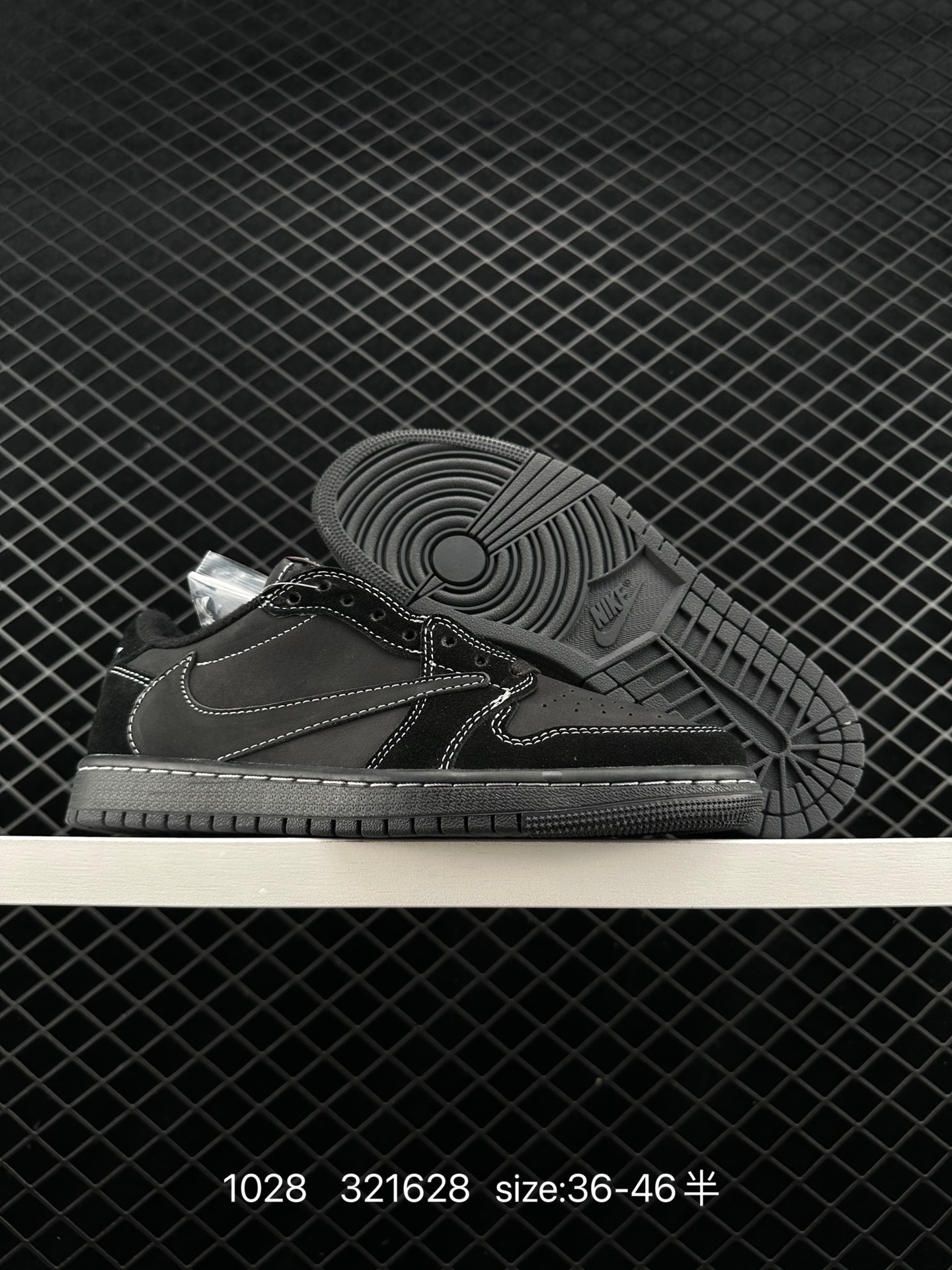 fragment design x Travis Scott x Nike Air Jordan 1 Low OG SP”Black/Green Toe“